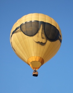 This photo of a hot air balloon "wearing" sunglasses was taken by Steven Eilander from Zwolle in the Netherlands.